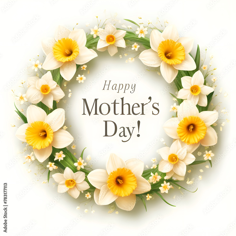 Fototapeta premium Mothers Day, Flowers illustration