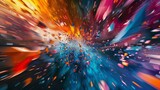 Abstract dispersion background with bold colors and striking visuals