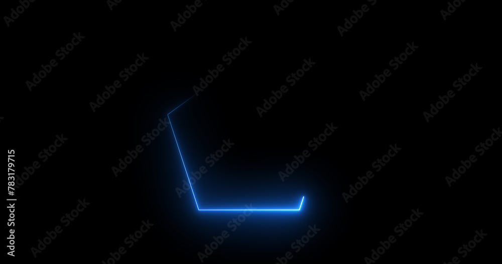 Traceable neon light moving on border of a pentagon. Glowing pentagon noen stripes frame seamless animation disco party night club sign. Neon diamond retro style fluorescent tube laser light. Traceable neon light moving on border of a pentagon. Glowing pentagon noen stripes frame seamless animation disco party night club sign. Neon diamond retro style fluorescent tube laser light.