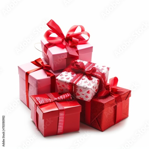 Shopping Festival Gift Design Material: Red Gift Box on a White Background