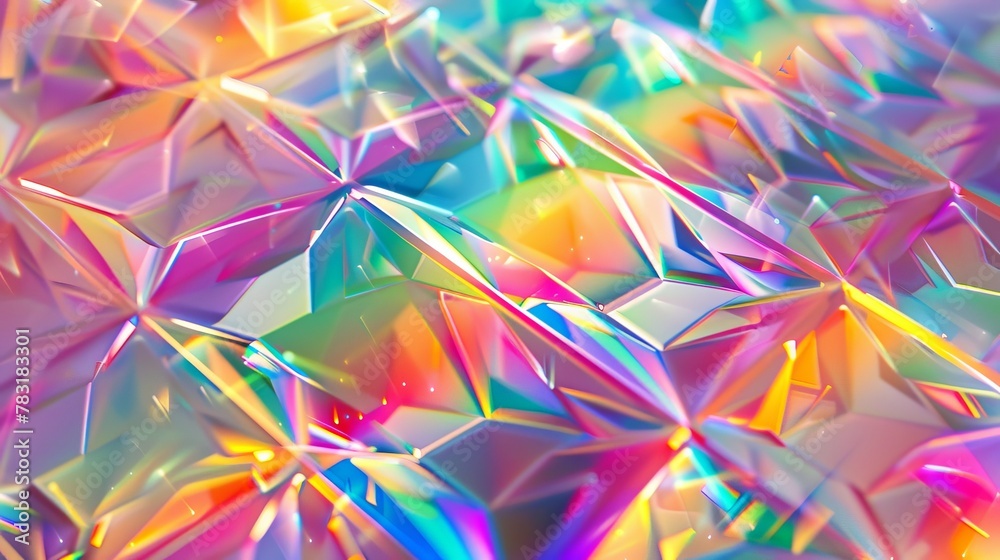 Holographic pattern with intricate geometric elements Holographic pattern with intricate geometric elements