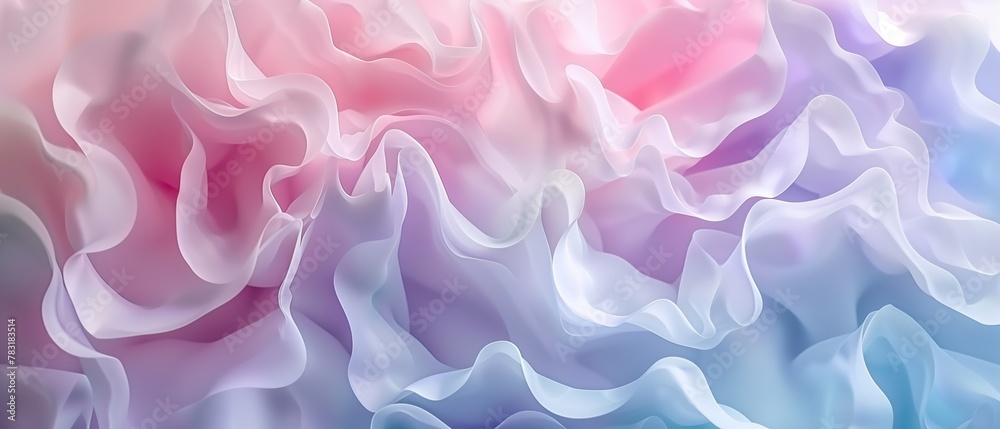 Abstract Waves in Pastel Colors for Gentle Background