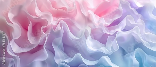 Abstract Waves in Pastel Colors for Gentle Background