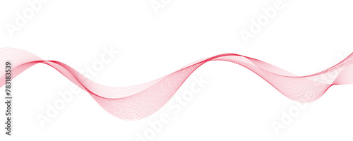 Abstract wave element for design. Digital frequency track equalizer. Stylized line art background. Vector illustration. Wave with lines created using blend tool. Curved wavy line, smooth stripe. © VectorStockStuff