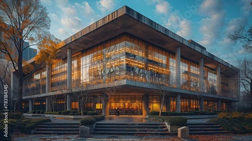 Futuristic Design: Atlanta Central Library, generative ai
