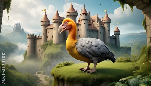 A-Dodo-Bird-In-A-Fairy-Tale-Castle-Upscaled_4 #783185587