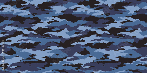 Camouflage background. Seamless pattern.Vector. 迷彩パターン テクスチャ 背景素材