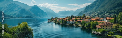 Scenic Beauty of Verzasca Valley in Tessin, Switzerland photo