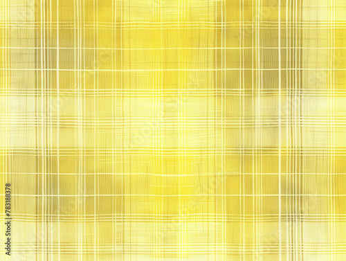 A yellow plaid design with a textured finish in pattern, ideal for fashion textiles and graphic design