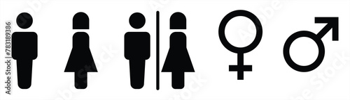 male and female icon. toilet symbol flat icon. gender symbol for toilet vector illustration