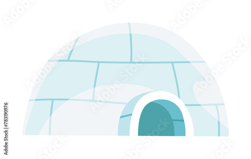 Iced igloo icon. Clipart image isolated on white background