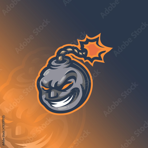 boom mascot esport logo design