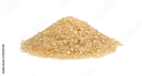 Pile of brown sugar isolated on white