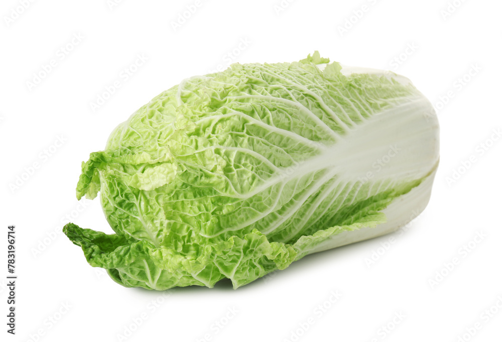 Fresh ripe Chinese cabbage isolated on white Fresh ripe Chinese cabbage isolated on white