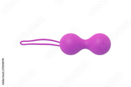 Vaginal sex toy isolated on white background. Top view. 3d render