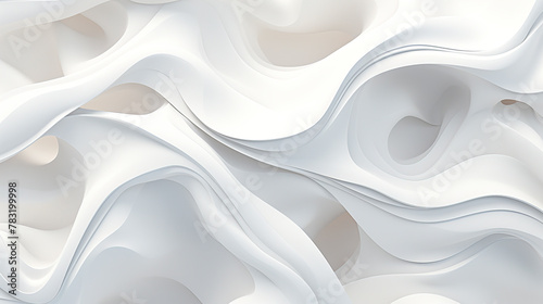 Abstract Geometric Shapes: A Creative White-Toned Decorative Background