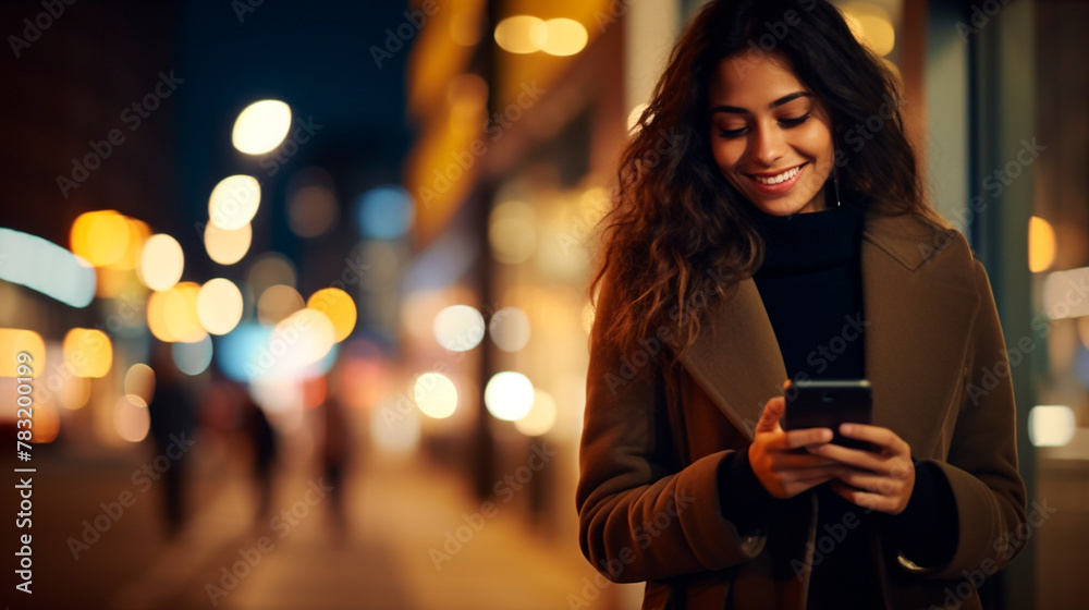 young attractive asian woman using mobile phone at city young attractive asian woman using mobile phone at city