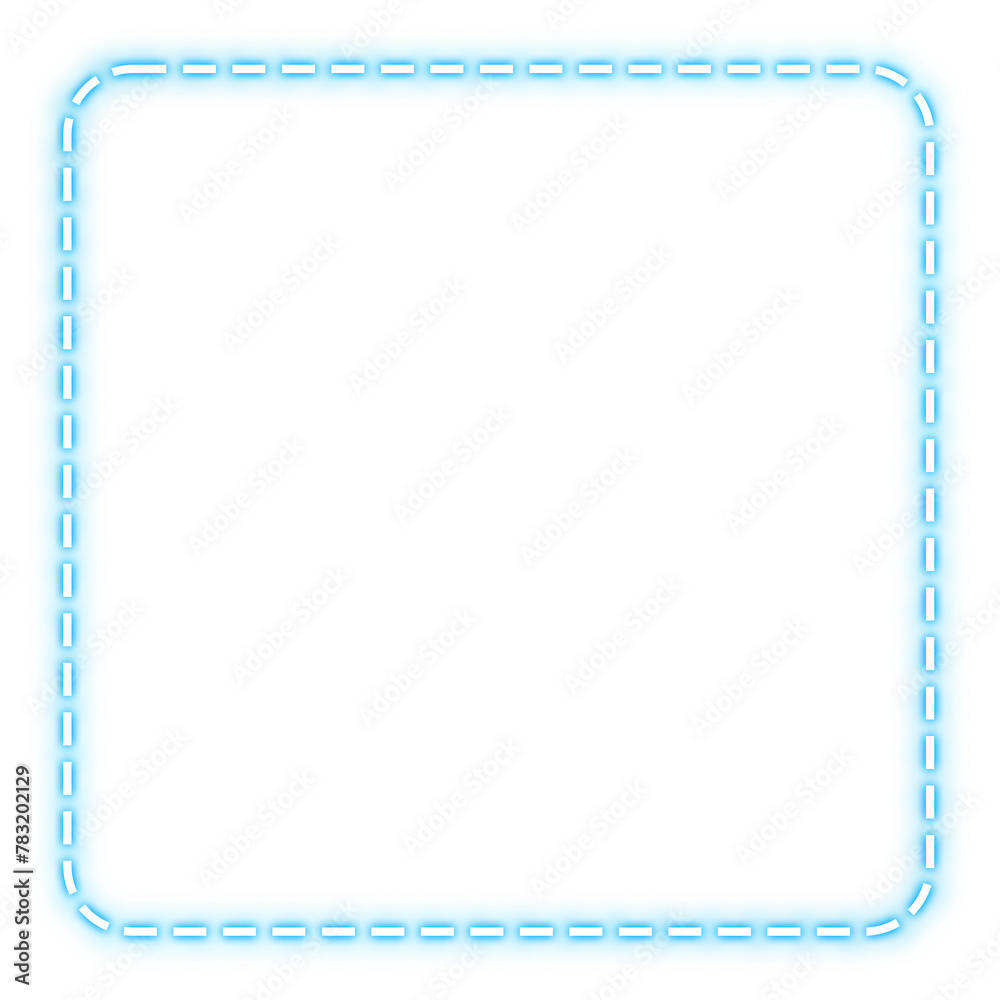 blue square frame line stitch and neon light blue square frame line stitch and neon light
