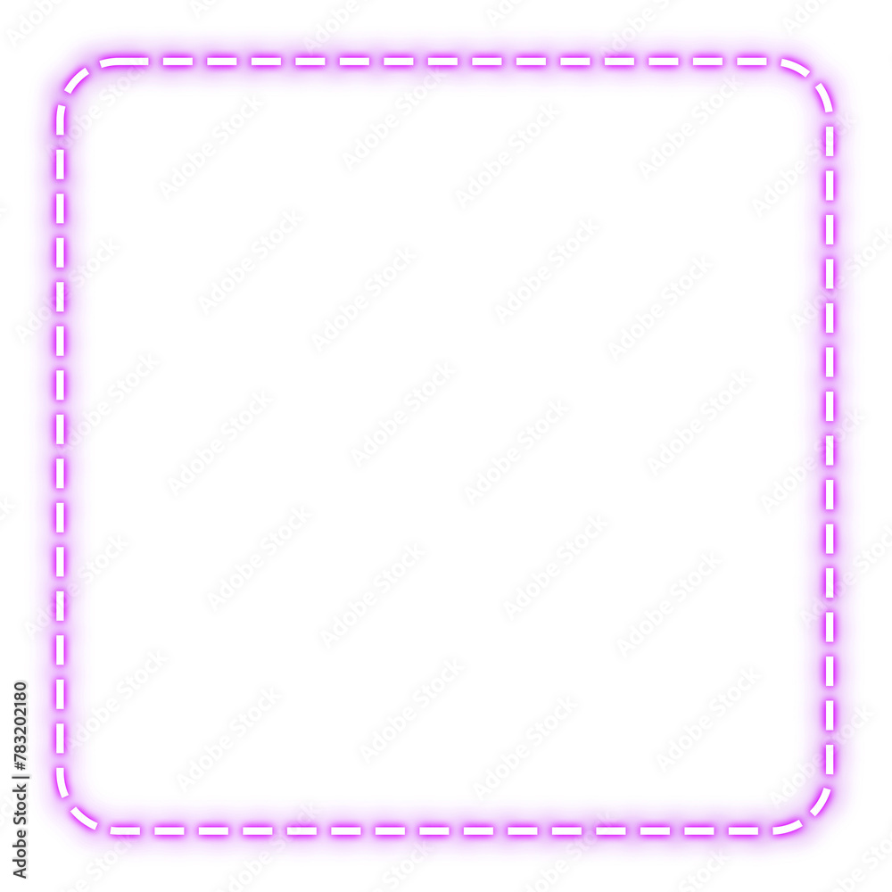 purple square frame line stitch and neon light purple square frame line stitch and neon light