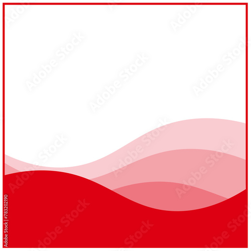 red square frame bottom bar wave