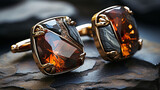 Gemstone Cufflinks for Men: Elegant men's accessories.