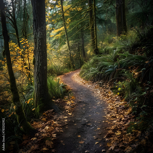 Exploring the Breathtaking Beauty and Calmness of Fall Hiking Trail in The NW Wild Nature