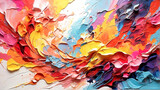 Abstract painting with vibrant colors . Fantasy concept , Illustration painting