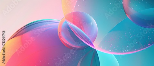 Abstrakter Kreise und Blasen Hintergrund in Neonfarben 