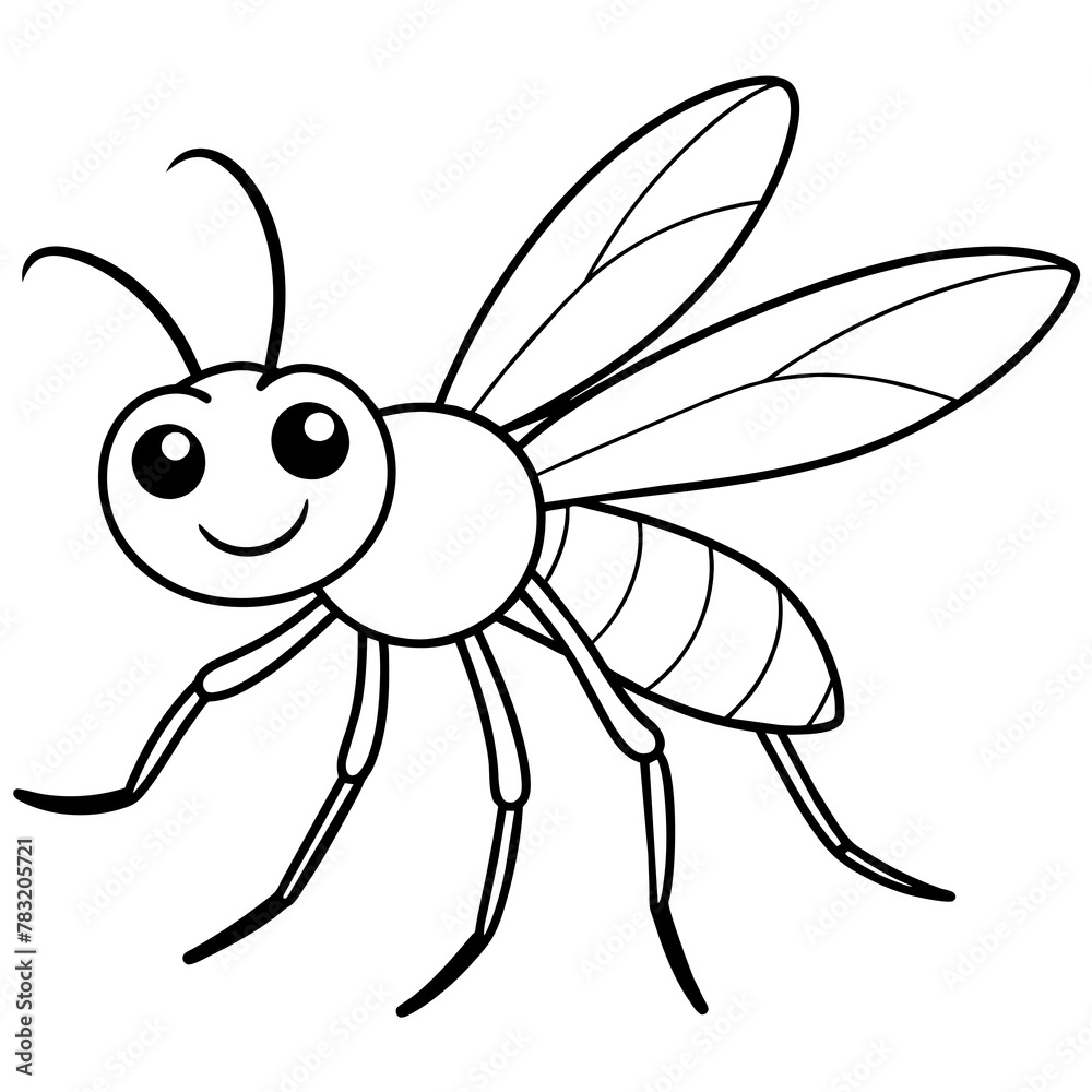 Fototapeta premium cartoon mosquito character