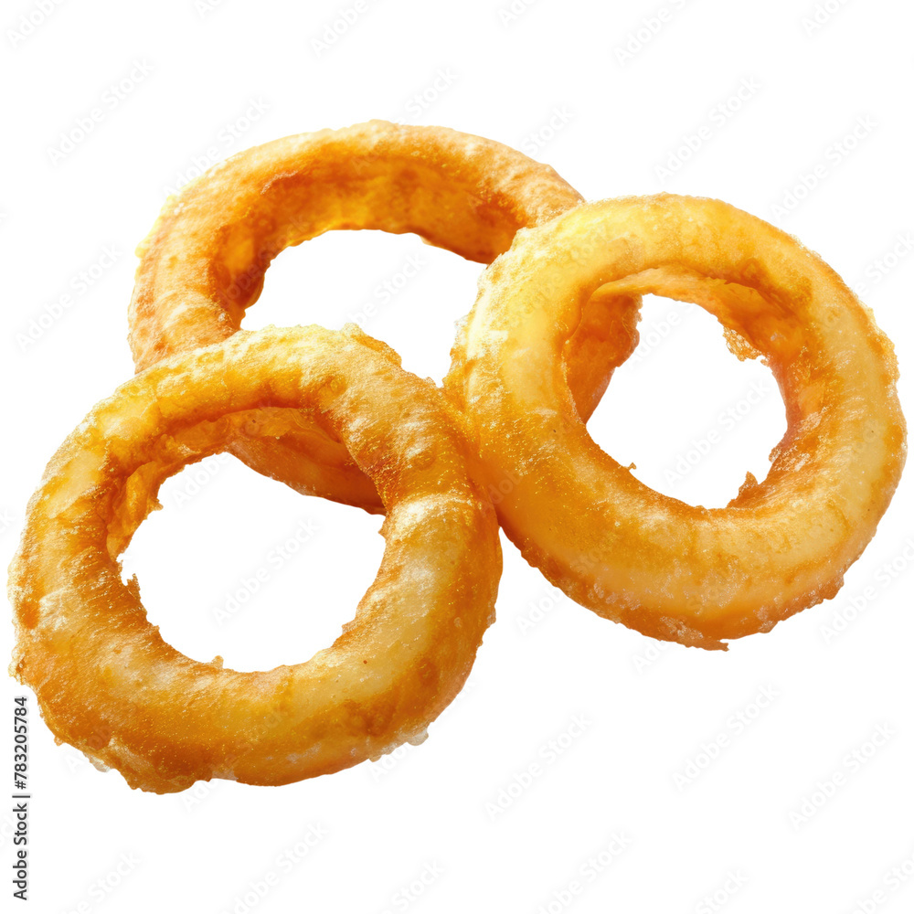 Onion rings, isolated on transparent background Onion rings, isolated on transparent background