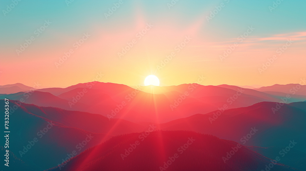 sunset in the mountains sunset in the mountains