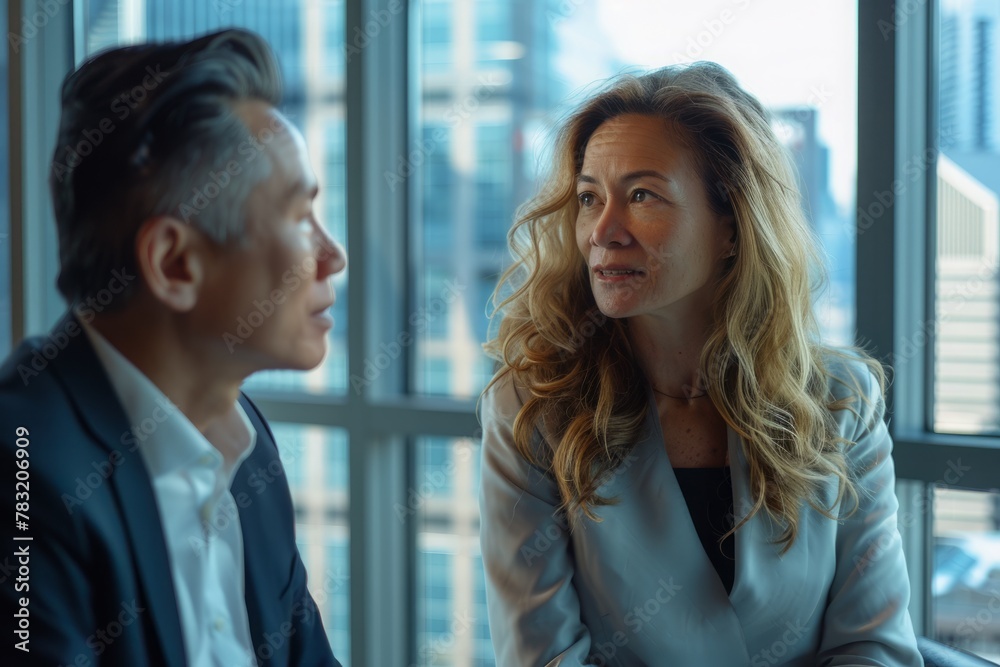Obraz premium Business Colleagues in Discussion