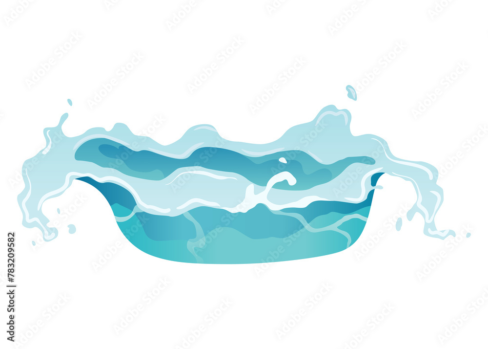 Water splash animation. Dripping water special effect. Fx sheet. Clear water drop burst for flash animation in games and video. Cartoon frame