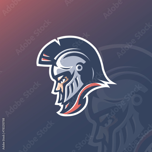 spartan mascot esport logo design