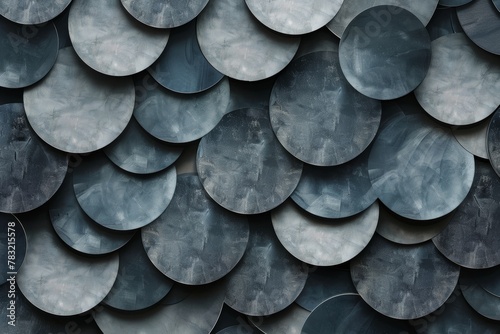 An abstract background showing circle shapes in shades of gray photo