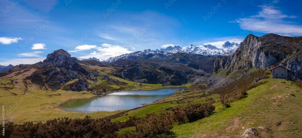 Lakes of Covadonga, with the Picos de Europa in the background