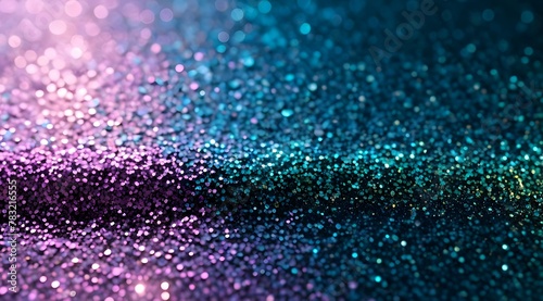blue and purple glitter sparkles party festive background, design template
