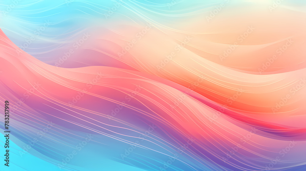Abstract Colorful Swirls in Pastel Tones
