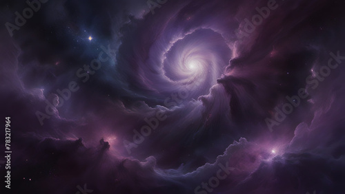 Ethereal Energy Swirls in Deep Violet Hues