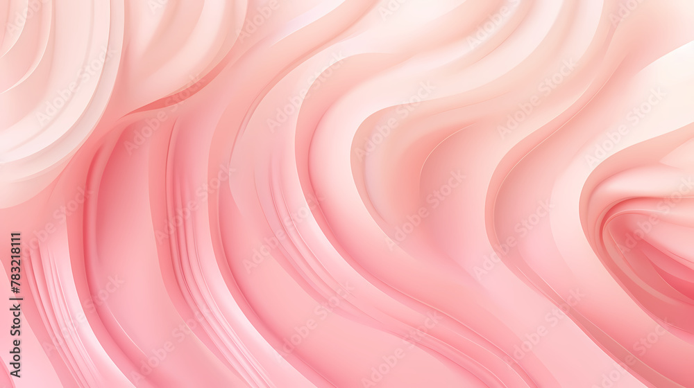 Obraz premium Soft Pink Waves Abstract Artwork