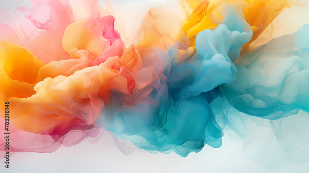 Multicolored Abstract Watercolor Blends in Soft Motion
