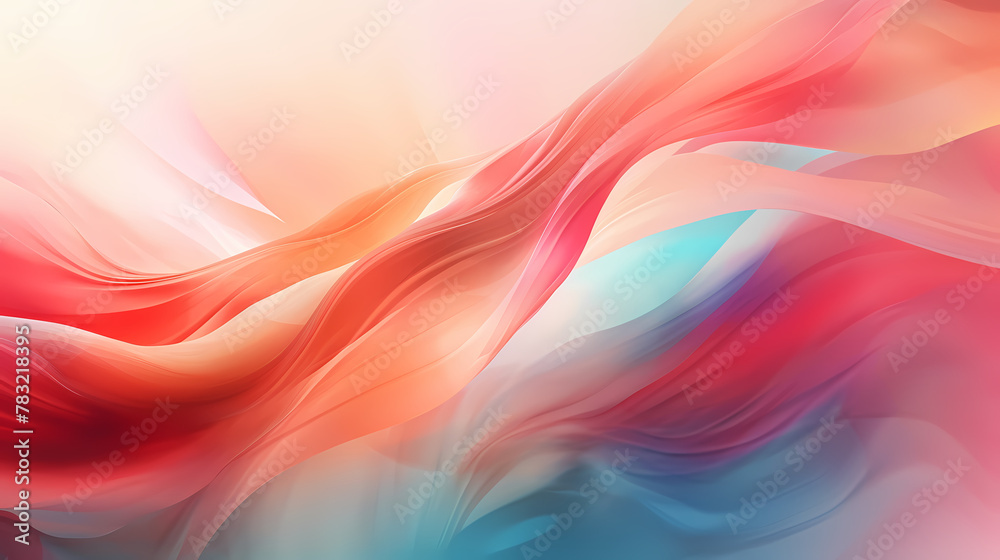 Abstract Colorful Wave Pattern With Smooth Blends of Pink and Blue Abstract Colorful Wave Pattern With Smooth Blends of Pink and Blue