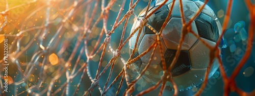 Ball in the net. Sport concept