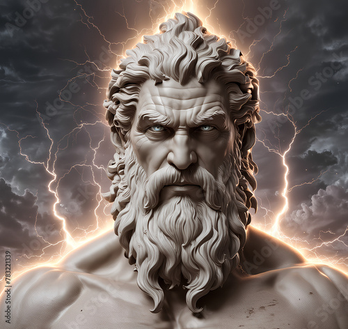 God Zeus in the storm photo