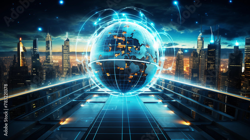 futurustic globe | the world of tomorrow | high tech | Technological Planet | Innovative Globe | Next-gen World | Futurist Sphere