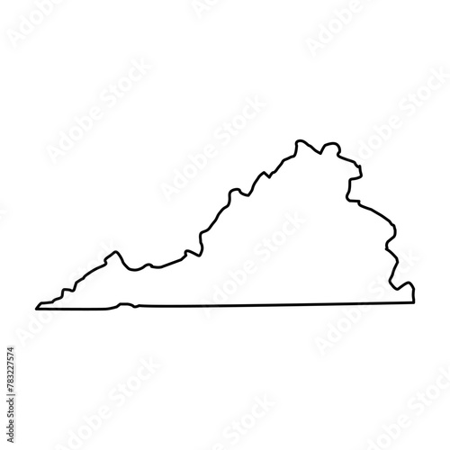 Virginia outline map