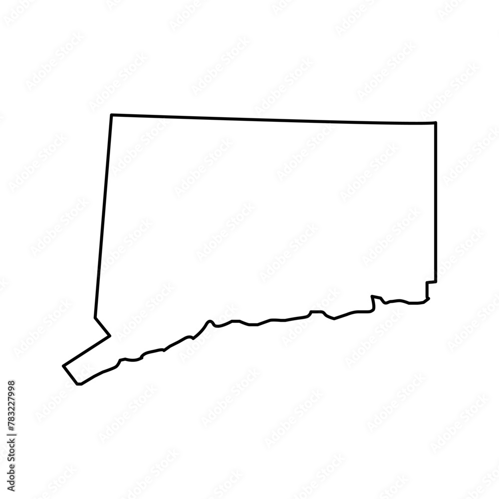Connecticut outline map Connecticut outline map
