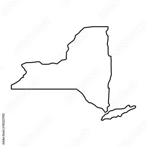 New York outline map