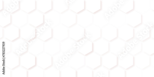 Bright white geometric honeycomb vector background illustration. Realistic abstract honeycomb background. Hexagonal, Abstract 3D background