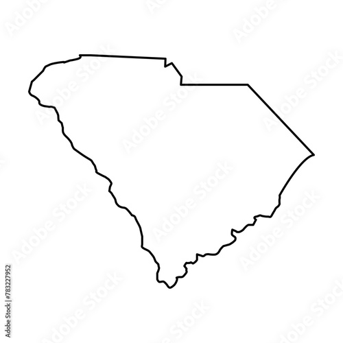 South caroline outline map